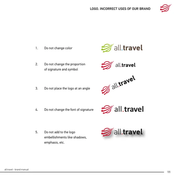 Брендбук для бренда all.travel · 13