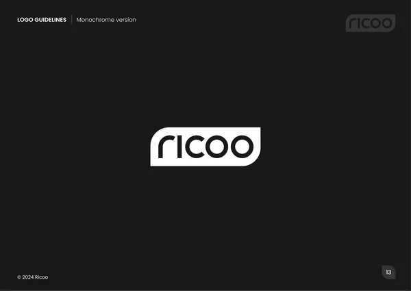 Брендбук для бренда ricoo · 15