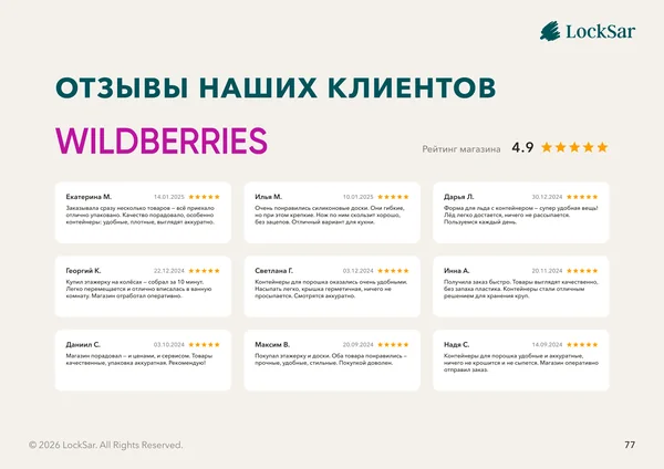 Каталог продукции для бренда LockSar · 79