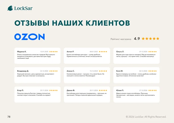 Каталог продукции для бренда LockSar · 80