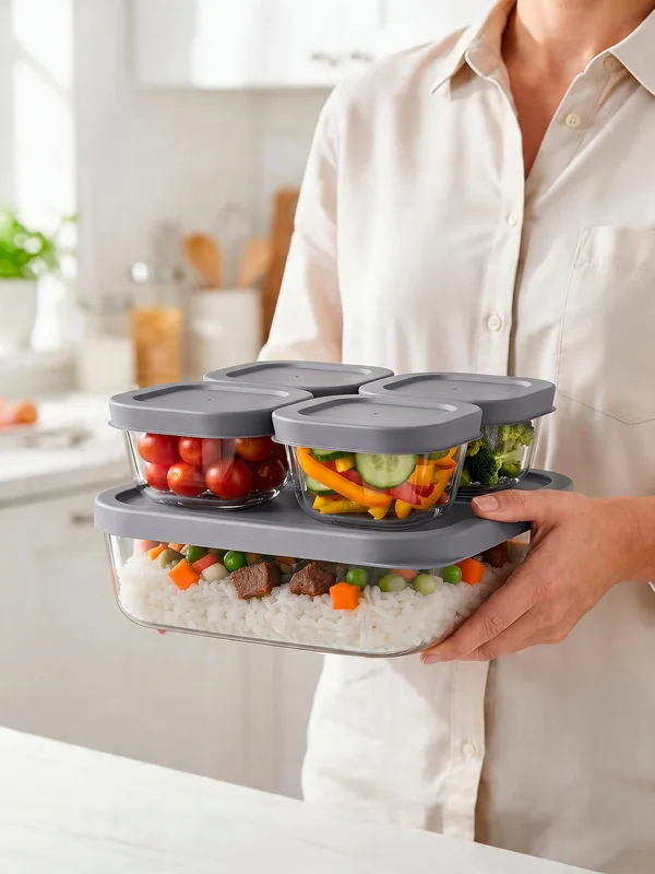 Стеклянные герметичные контейнеры для продуктов · 03