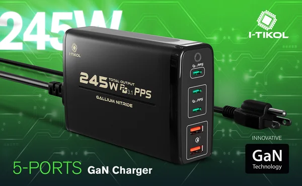 I-TIKOL · Зарядная станция GaN 245W