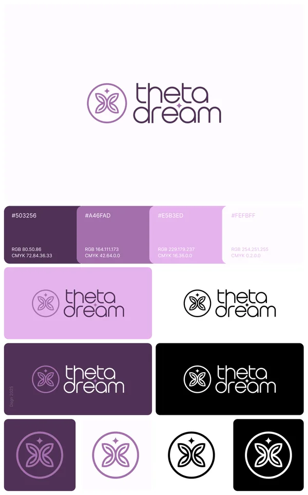 Логотип для бренда theta dream · 01